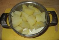 варёная картошка с молоком